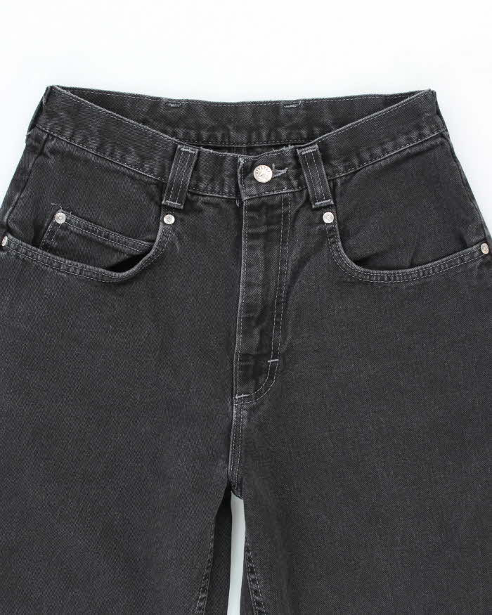 Vintage Lee Wide Leg Black Dark Wash Jeans - W28 L25