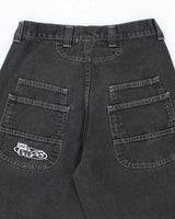 Vintage Lee Wide Leg Black Dark Wash Jeans - W28 L25