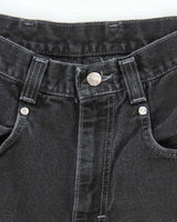 Vintage Lee Wide Leg Black Dark Wash Jeans - W28 L25
