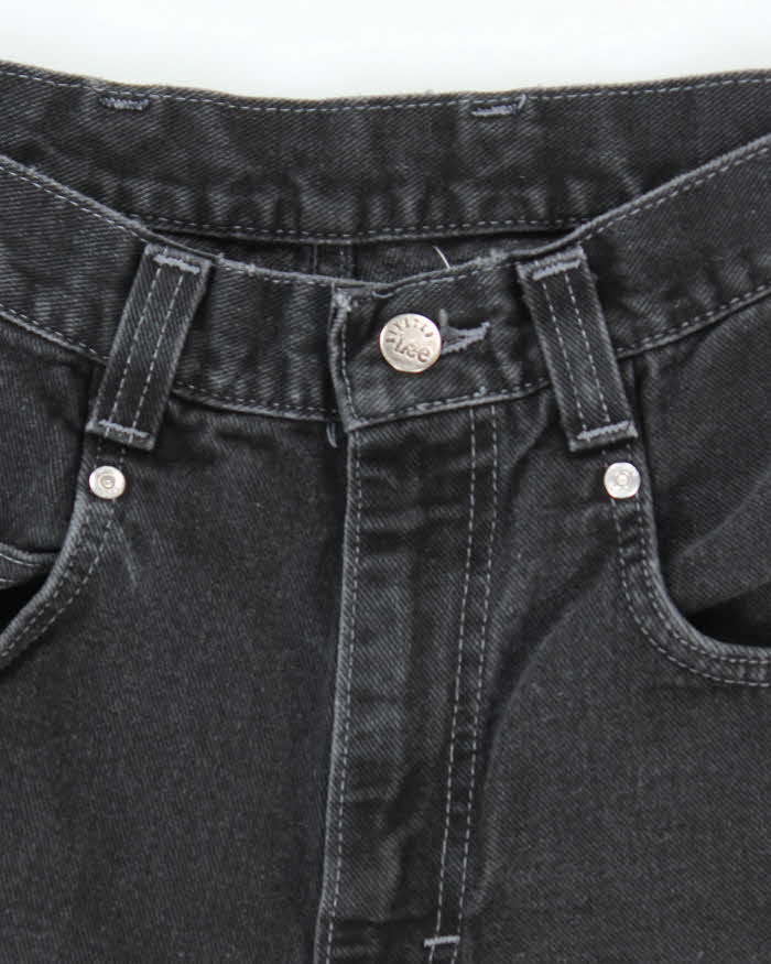 Vintage Lee Wide Leg Black Dark Wash Jeans - W28 L25