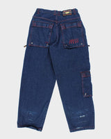 Vintage 2000's Mecca Sport Wide Leg Dark Wash Cargo Jeans - W32 L30
