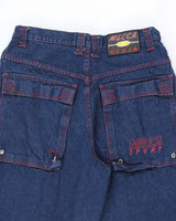 Vintage 2000's Mecca Sport Wide Leg Dark Wash Cargo Jeans - W32 L30