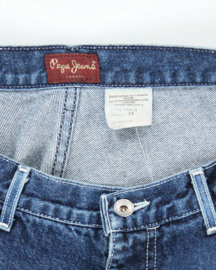 Vintage 90's Pepe Dark Wash Wide Leg Jeans - W32 L30