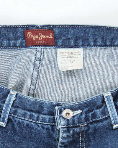 Vintage 90's Pepe Dark Wash Wide Leg Jeans - W32 L30
