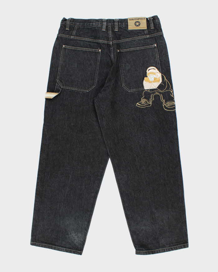 Vintage 2000's Southpole Embroidered Wide Leg Jeans - W36 L31