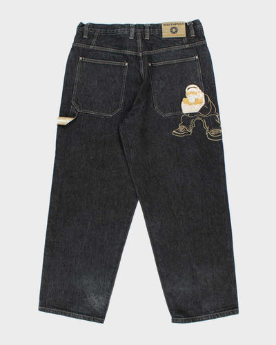 Vintage 2000's Southpole Embroidered Wide Leg Jeans - W36 L31