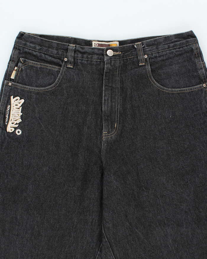 Vintage 2000's Southpole Embroidered Wide Leg Jeans - W36 L31