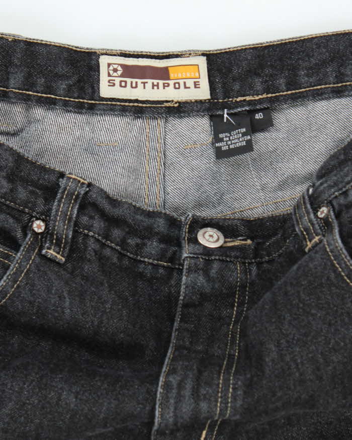 Vintage 2000's Southpole Embroidered Wide Leg Jeans - W36 L31