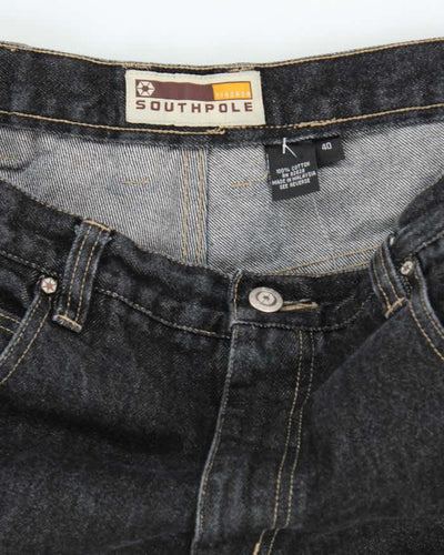 Vintage 2000's Southpole Embroidered Wide Leg Jeans - W36 L31