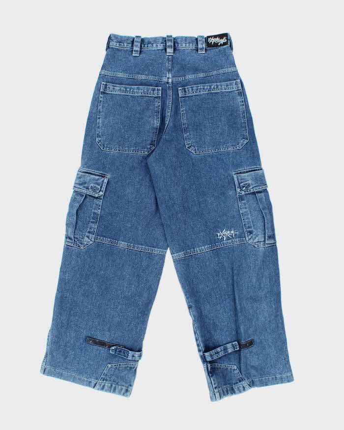 Vintage Y2K Xtreme Ultra Wide Leg Cargo Jeans - W28 L30