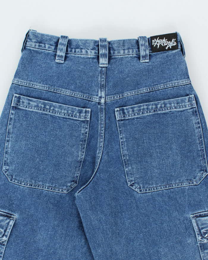 Vintage Y2K Xtreme Ultra Wide Leg Cargo Jeans - W28 L30
