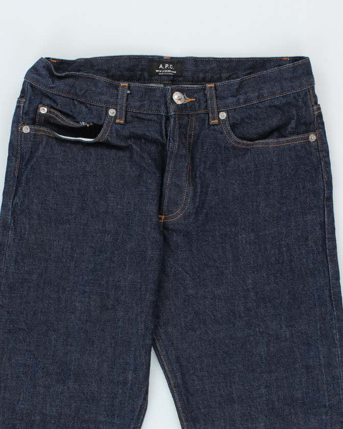 Vintage APC Dark Wash Selvedge Straight Leg Raw Denim Jeans - W30 L32