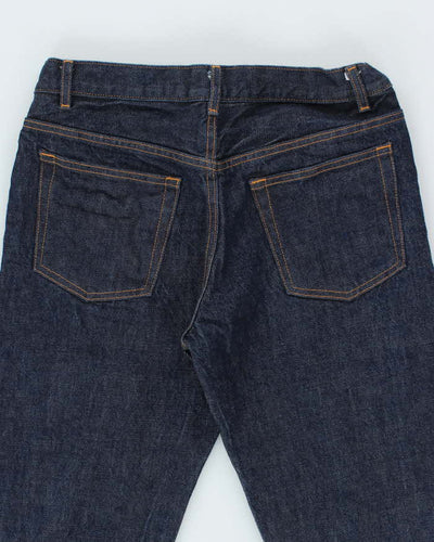 Vintage APC Dark Wash Selvedge Straight Leg Raw Denim Jeans - W30 L32