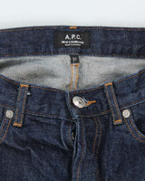 Vintage APC Dark Wash Selvedge Straight Leg Raw Denim Jeans - W30 L32