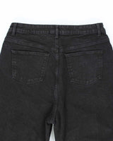 Vintage Y2K Neon Ultra Wide Leg Black Wash Denim Jeans - W30 L25