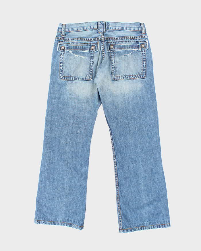 Vintage Y2K Go Up Medium Wash Flared Jeans - W34 L29