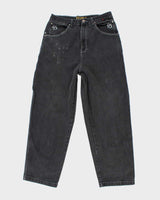 Vintage Y2K Fubu Wide Leg Embroidered Dark Wash Jeans - W30 L27