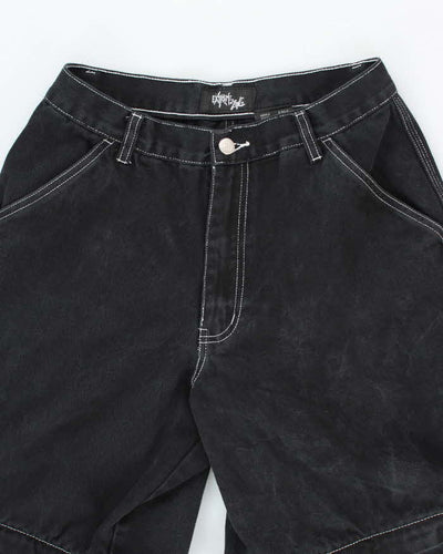 Vintage Y2K Extreme Zone Baggy Fit Dark Denim Cargo Jeans - W26 L27