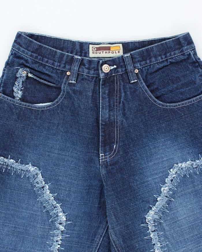 Vintage Y2K South Pole Heavyweight Wide Leg Textured Jeans - W28 L29
