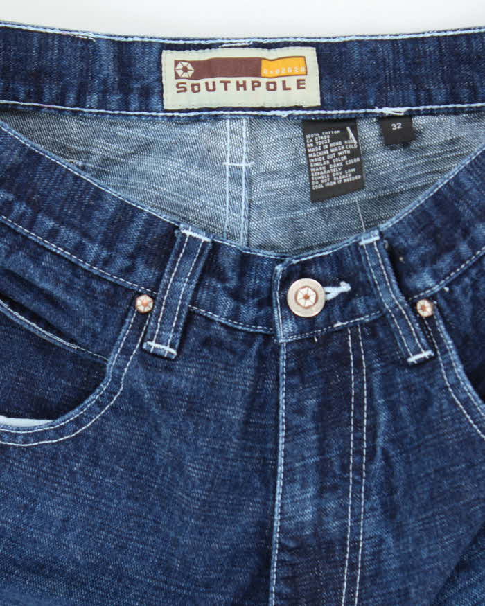 Vintage Y2K South Pole Heavyweight Wide Leg Textured Jeans - W28 L29