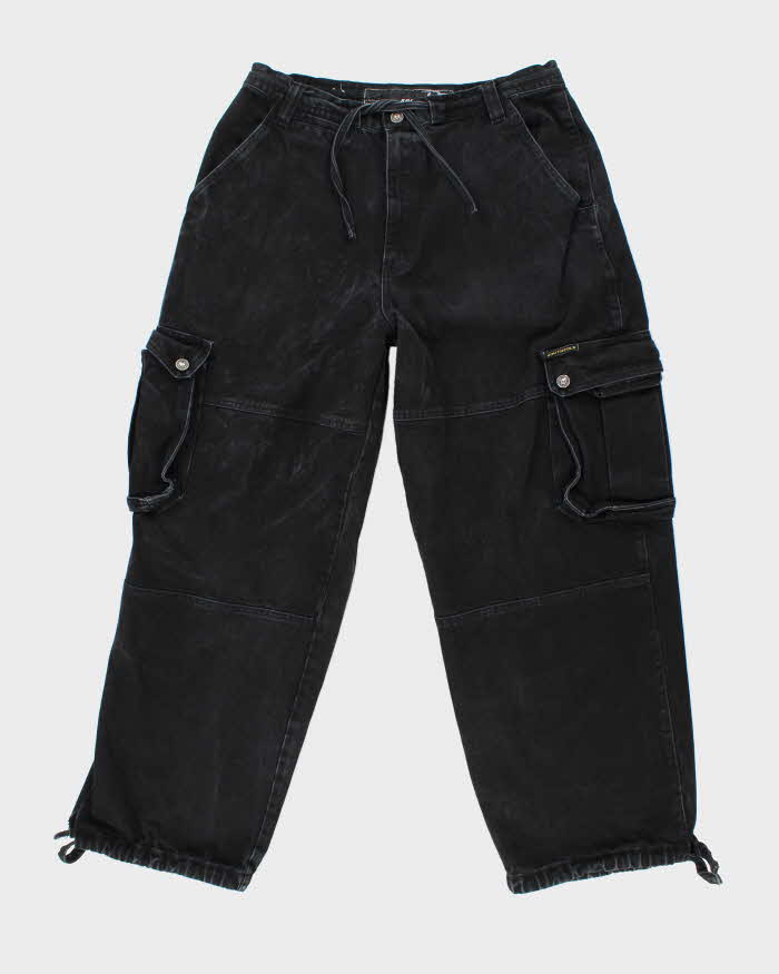 Vintage Y2K South Pole Wide Leg Drawstring Cargo Jeans - W32 L31