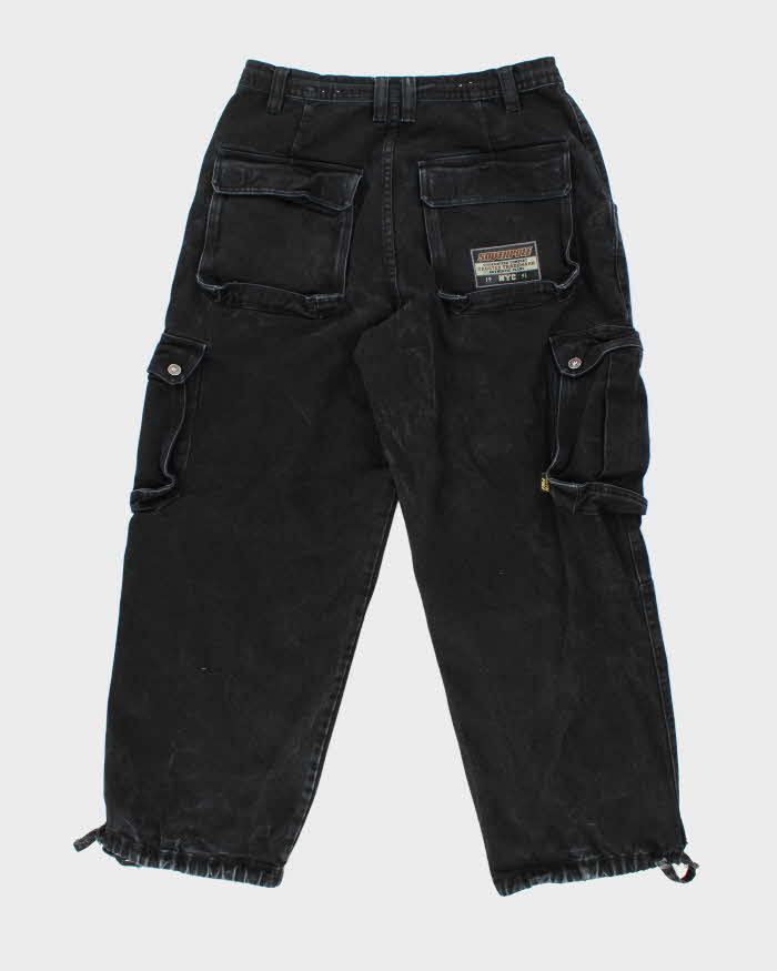 Vintage Y2K South Pole Wide Leg Drawstring Cargo Jeans - W32 L31