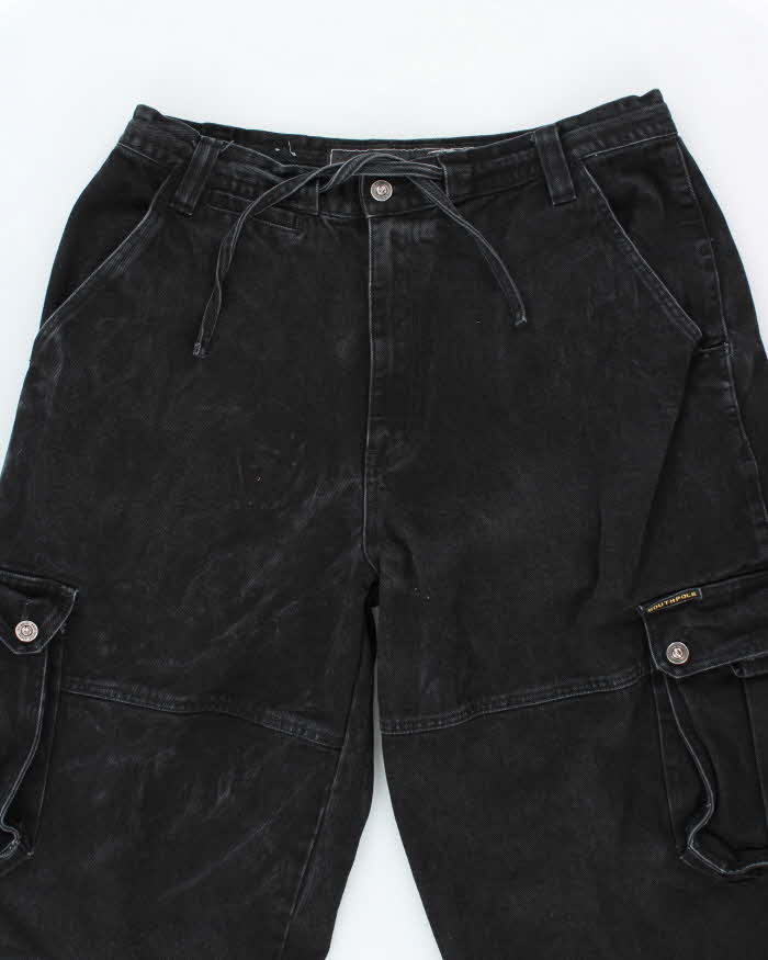 Vintage Y2K South Pole Wide Leg Drawstring Cargo Jeans - W32 L31