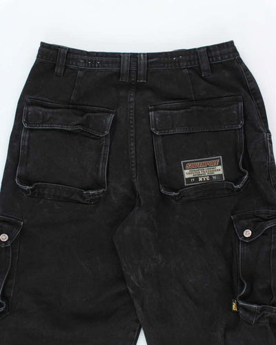 Vintage Y2K South Pole Wide Leg Drawstring Cargo Jeans - W32 L31