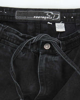 Vintage Y2K South Pole Wide Leg Drawstring Cargo Jeans - W32 L31