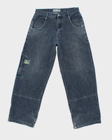 Vintage Y2K Industry Wide Leg Dark Wash Denim Jeans - W32 L30