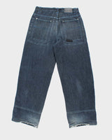 Vintage Y2K Industry Wide Leg Dark Wash Denim Jeans - W32 L30
