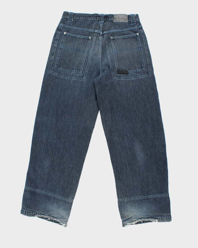 Vintage Y2K Industry Wide Leg Dark Wash Denim Jeans - W32 L30