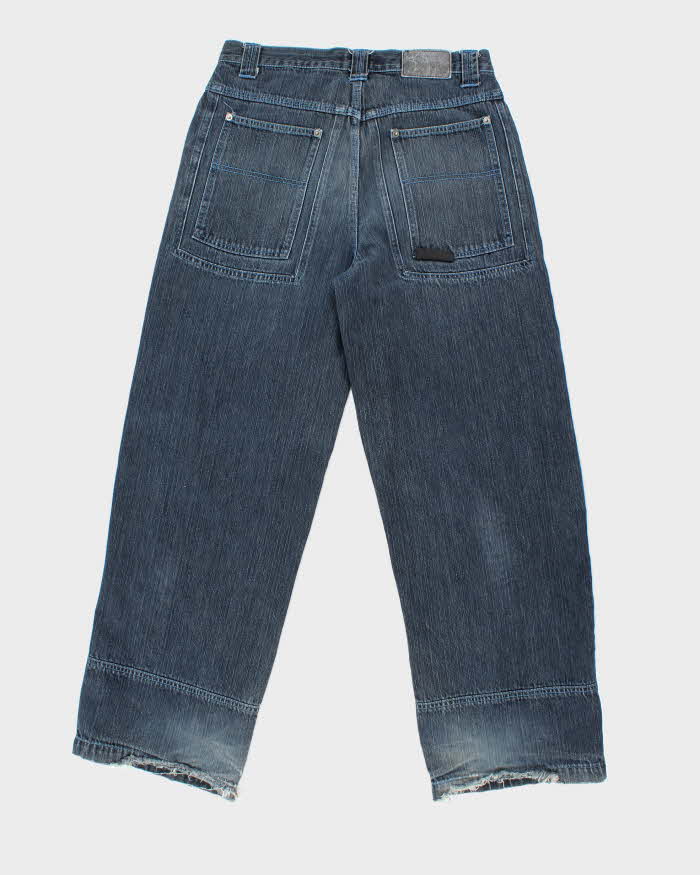 Vintage Y2K Industry Wide Leg Dark Wash Denim Jeans - W32 L30