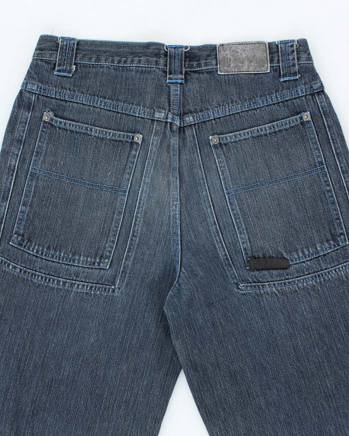 Vintage Y2K Industry Wide Leg Dark Wash Denim Jeans - W32 L30