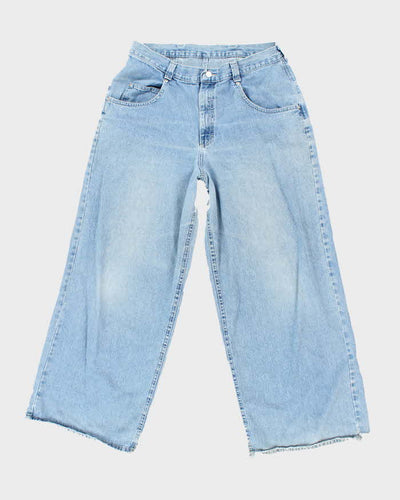 Vintage 90's Lee Pipes Ultra Wide Leg Light Wash Jeans - W34 L30