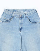 Vintage 90's Lee Pipes Ultra Wide Leg Light Wash Jeans - W34 L30