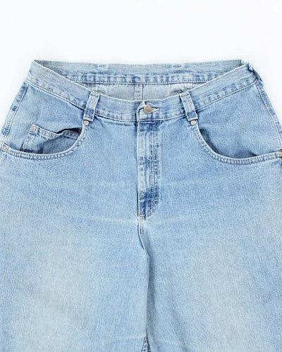 Vintage 90's Lee Pipes Ultra Wide Leg Light Wash Jeans - W34 L30