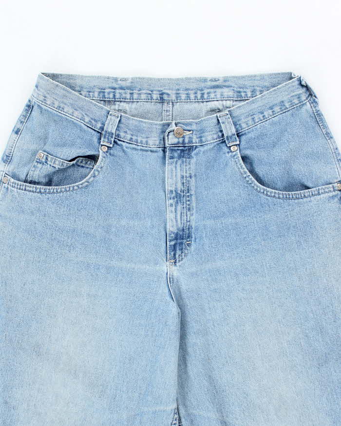 Vintage 90's Lee Pipes Ultra Wide Leg Light Wash Jeans - W34 L30