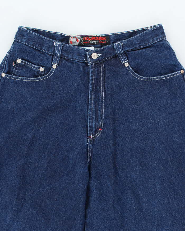 Vintage 90's Snakeyes Ultra Wide Leg Dark Wash Jeans - W30 L29