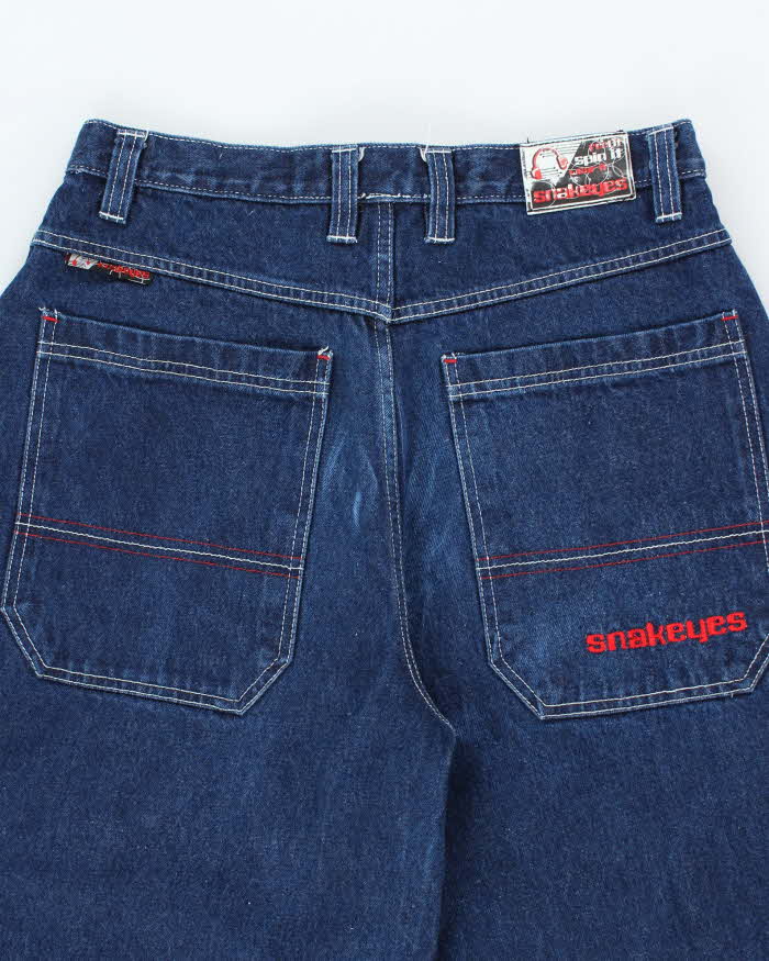 Vintage 90's Snakeyes Ultra Wide Leg Dark Wash Jeans - W30 L29