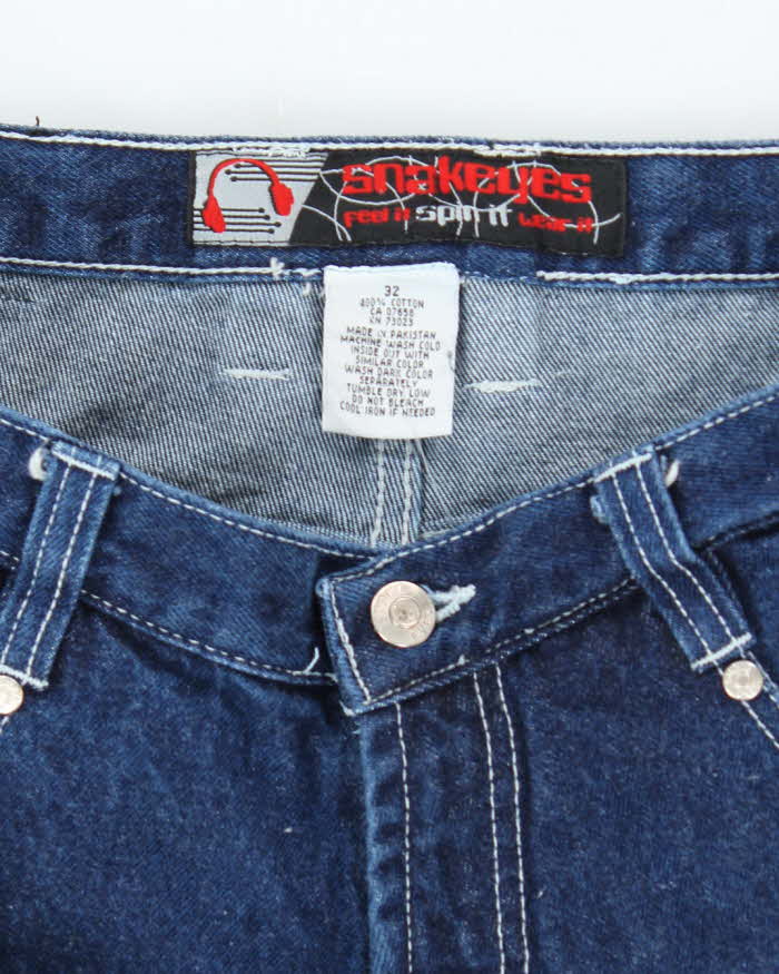 Vintage 90's Snakeyes Ultra Wide Leg Dark Wash Jeans - W30 L29