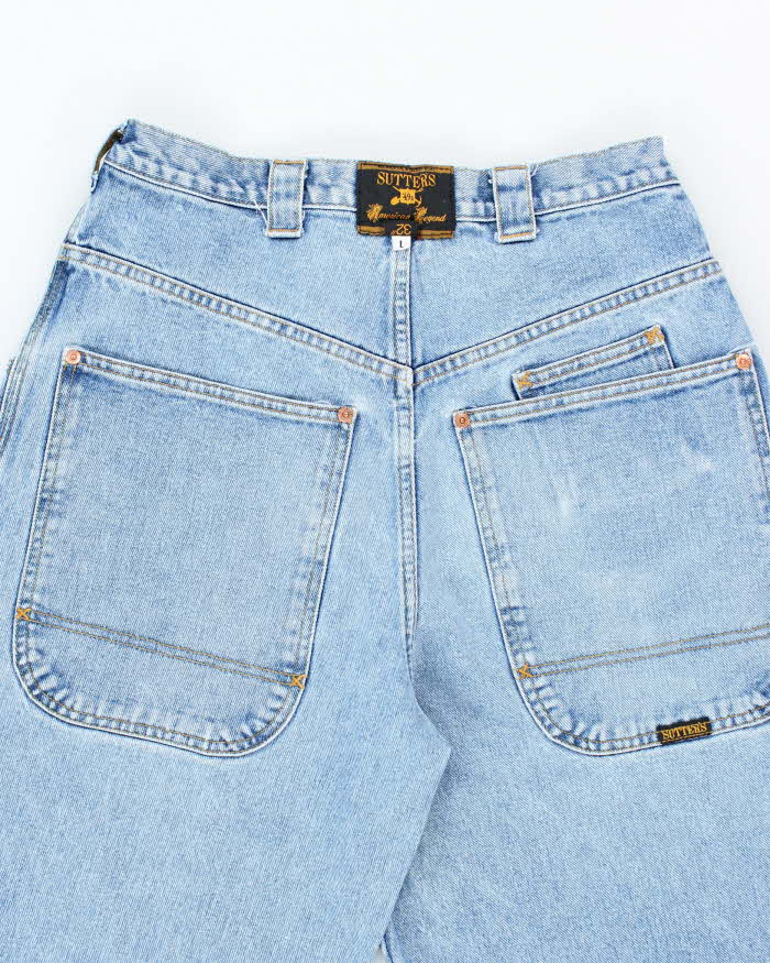 Vintage 2000's Sutter's Wide Leg Light Wash Denim Shorts - W28 L28