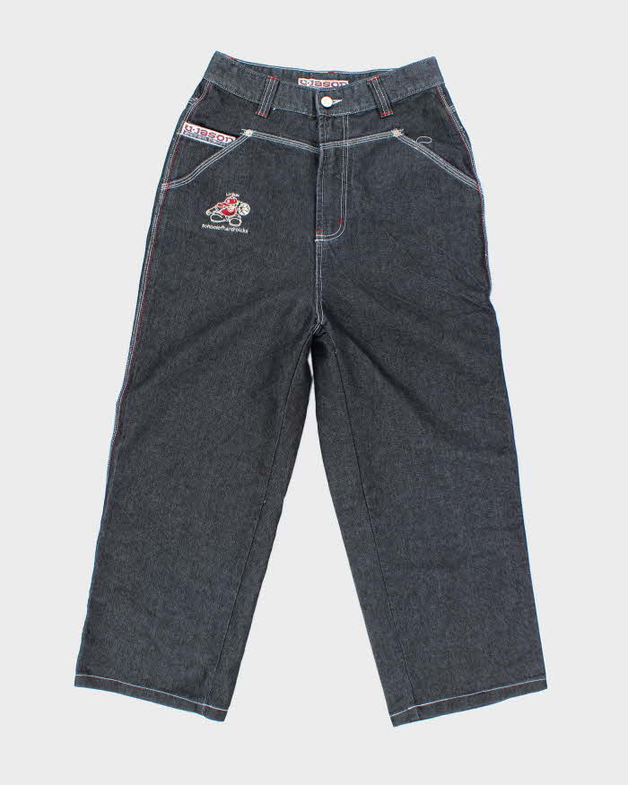 Vintage Y2K Ruen Jeans Embroidered Wide Leg Denim Jeans - W28 L23