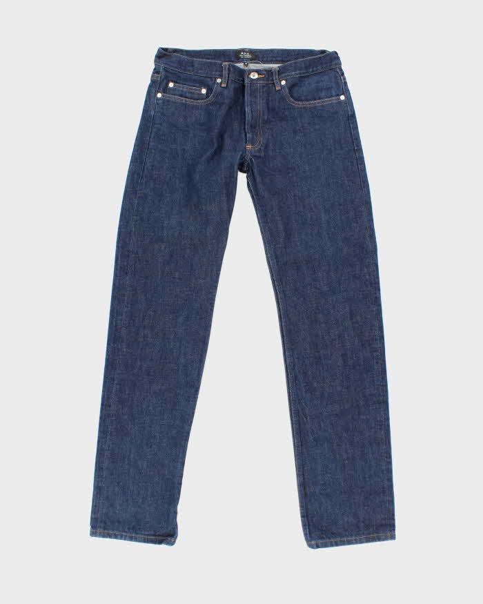 Vintage APC Indigo Dyed Straight Leg Selvedge Jeans - W33 L33