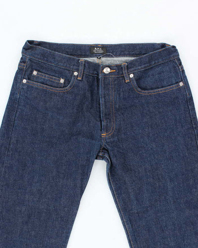 Vintage APC Indigo Dyed Straight Leg Selvedge Jeans - W33 L33