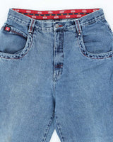 Vintage Y2K OTB Wide Leg Embroidered Jeans - W32 L28