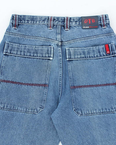 Vintage Y2K OTB Wide Leg Embroidered Jeans - W32 L28