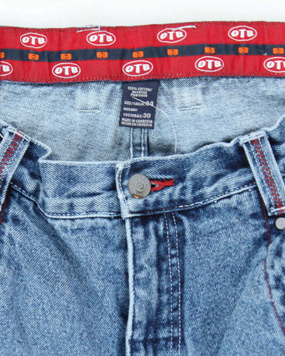 Vintage Y2K OTB Wide Leg Embroidered Jeans - W32 L28