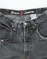 Vintage Y2K Exco Wide Leg Grey Stone Wash Jeans - W28 L29
