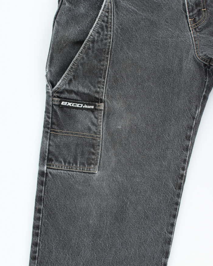 Vintage Y2K Exco Wide Leg Grey Stone Wash Jeans - W28 L29
